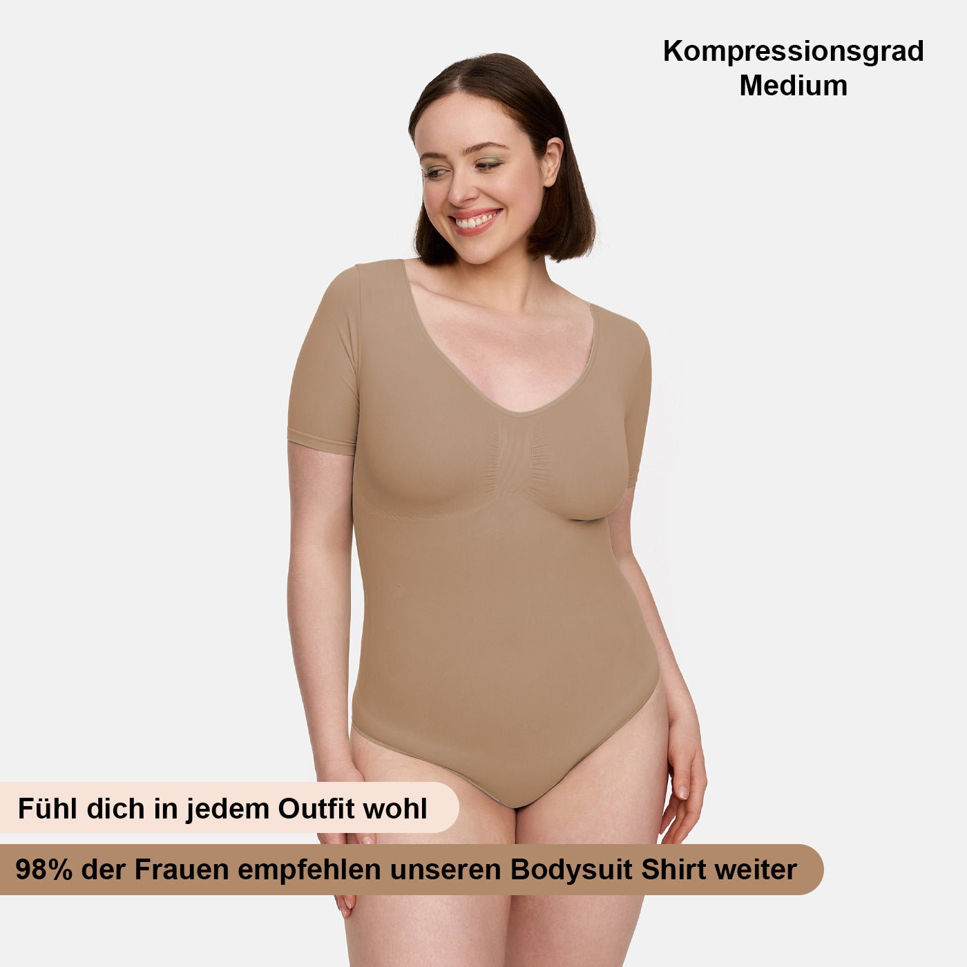 T-paita muotoileva body alushousuilla