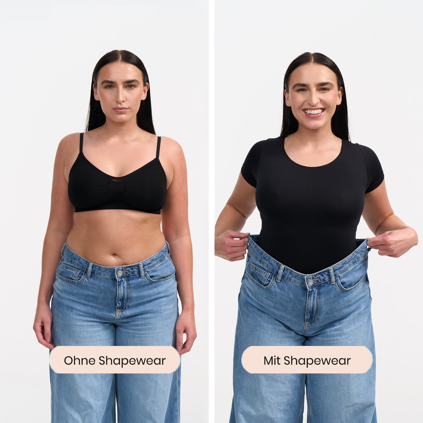 T-paita muotoileva body stringillä