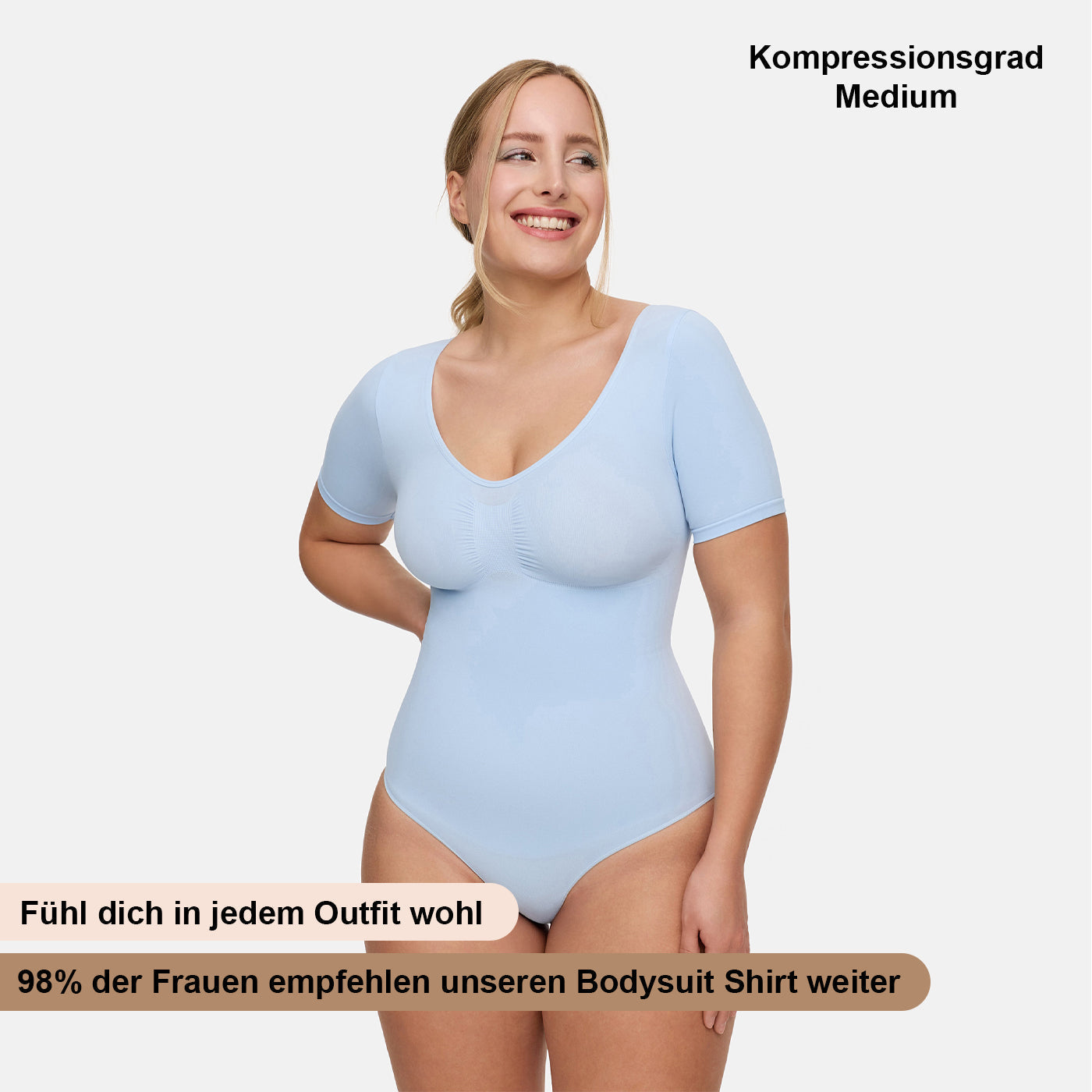 T-paita muotoileva body alushousuilla