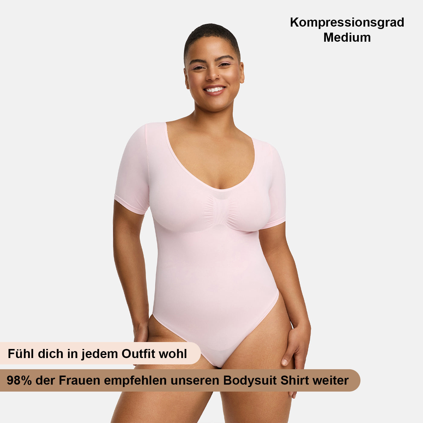 T-paita muotoileva body alushousuilla