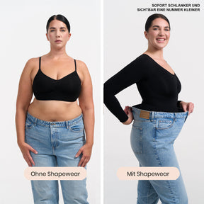 Muotoileva pitkähihainen body alushousuilla